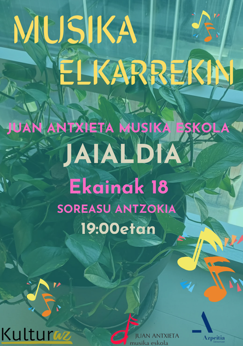 Juan Antxieta musika eskolakoen jaialdia: 'Musika elkarrekin'
