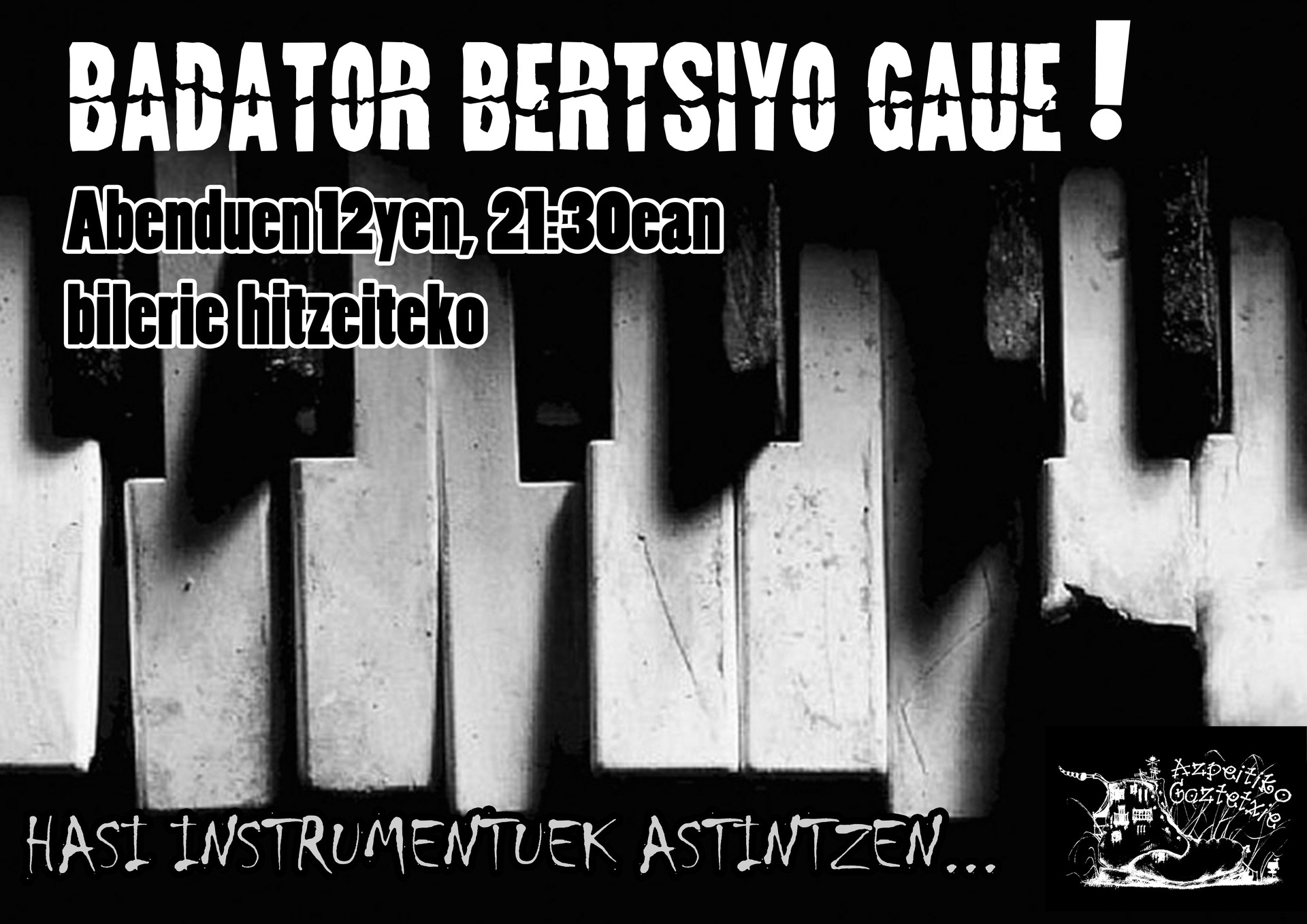 Bertsio gaua antolatzeko bilera egingo dute, gaur