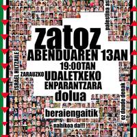 Manifestazioa: Palestinaren alde dolu manifestazioa