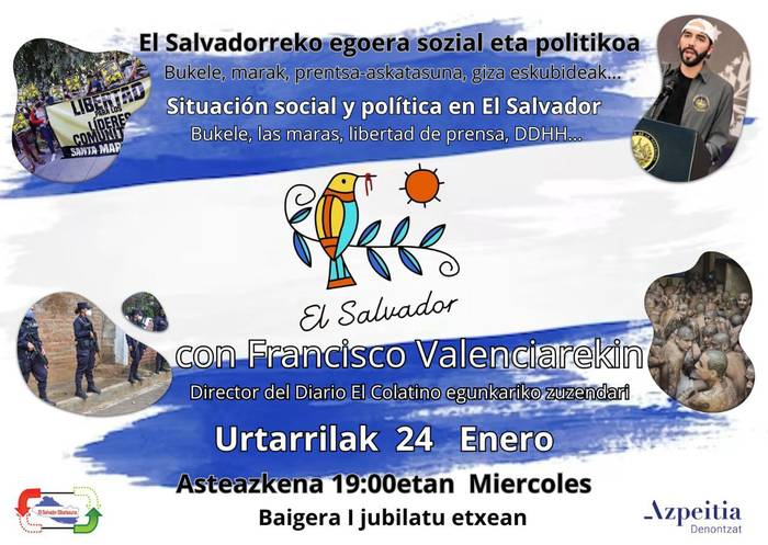 Hitzaldia: 'El Salvadorko egoera sozial eta politikoa'