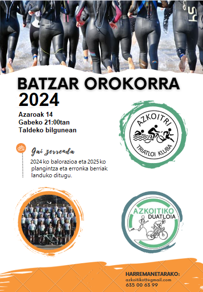 Azkoitri taldearen batzar orokorra