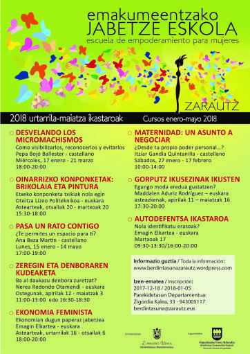 Oraindik zabalik dago emakumeentzako Jabetze Eskolan izena emateko epea 