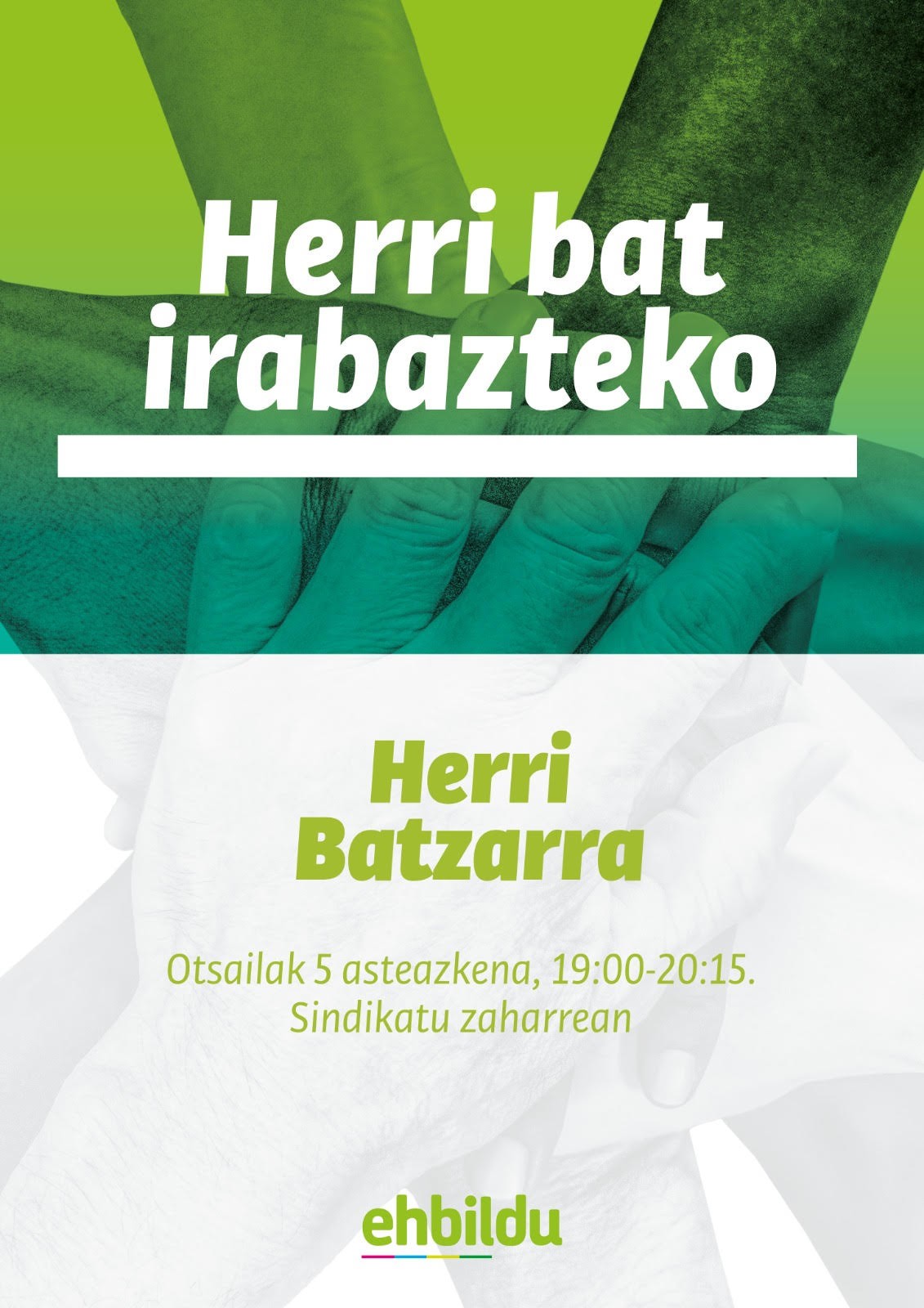 EH Bilduk herri batzarra egingo du gaur
