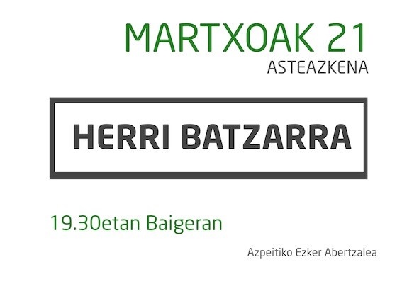 Martxoak 21, asteazkena, Ezker abertzalearen ...