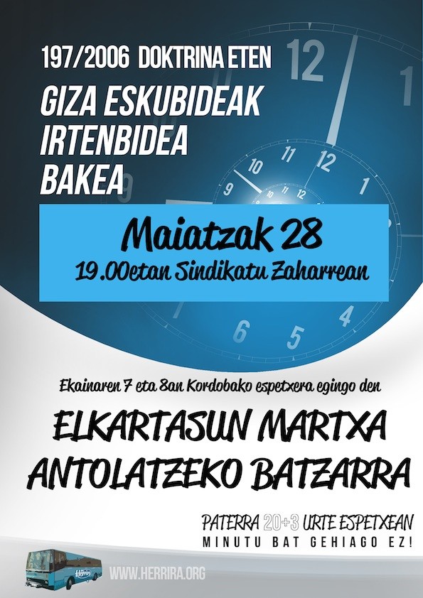 Elkartasun Martxa antolatzeko batzarra, gaur