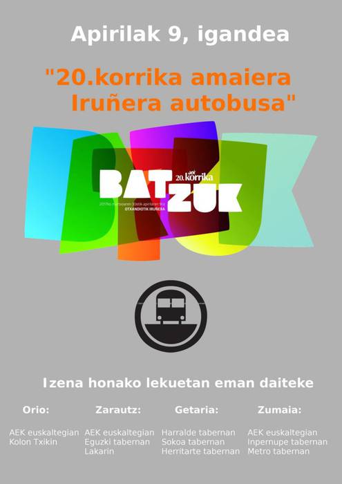 Korrikaren amaierara joateko autobusak antolatu dituzte Kostan