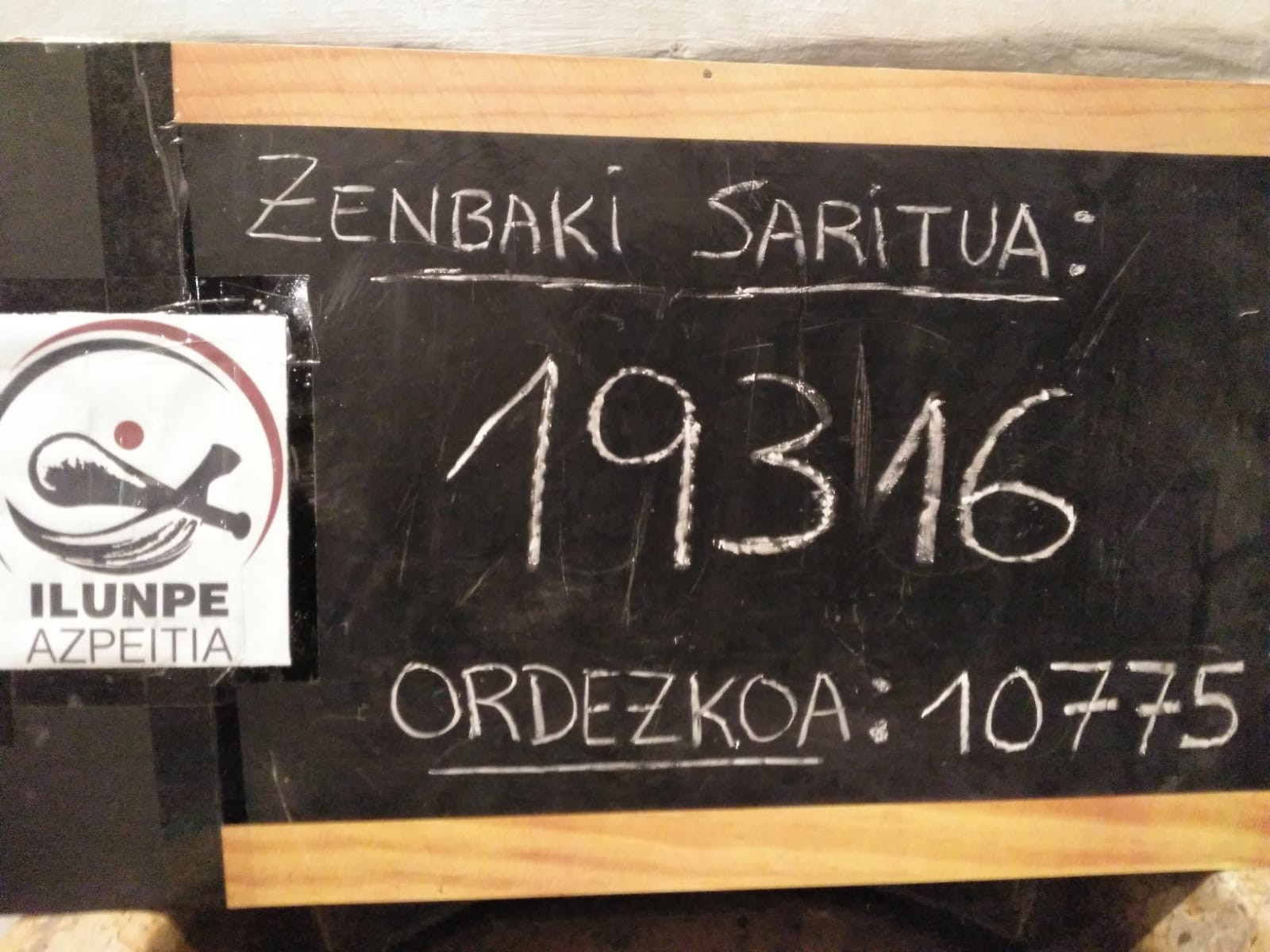 Ilunpe pilola elkartearen zozketaren zenbaki saritua atera dute