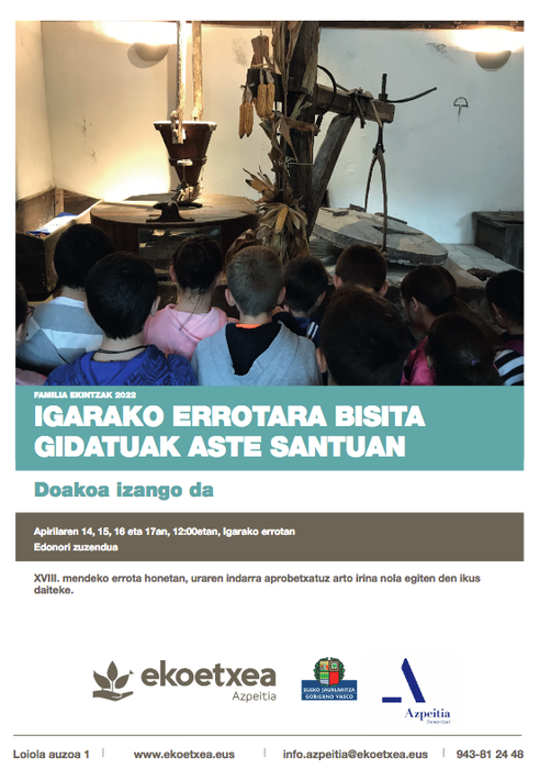 Bisita gidatuak Igarako errotara