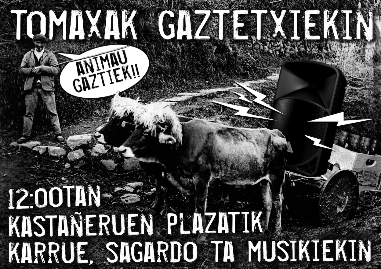 Gaztetxeko karroa kaleetan zehar ibiliko da bihar