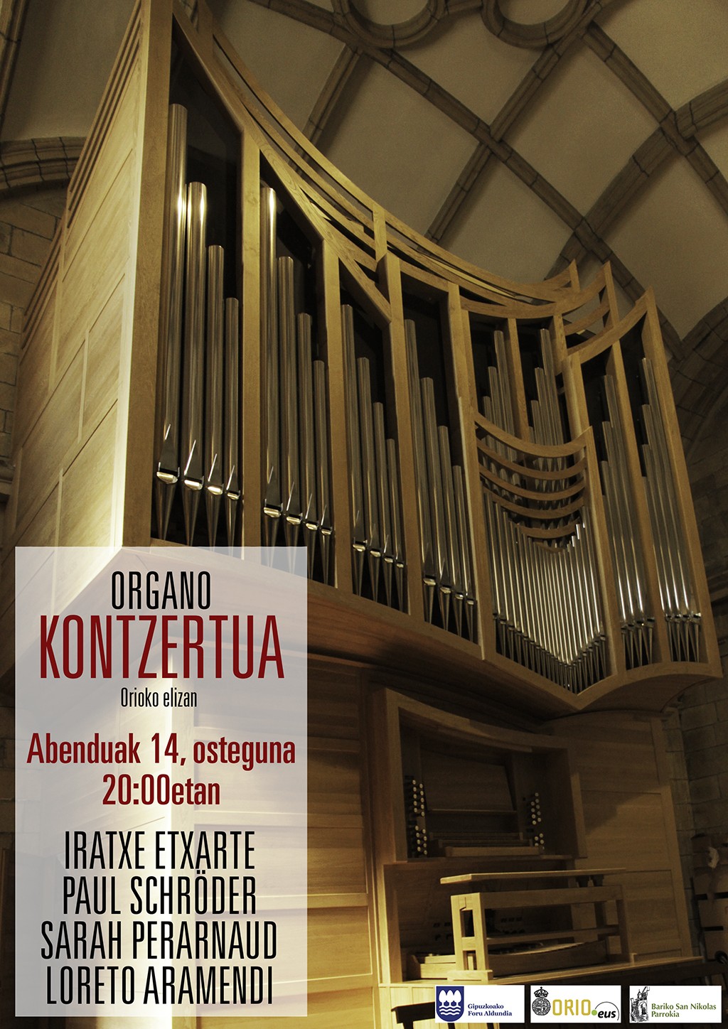 Organo-kontzertua ostegunean