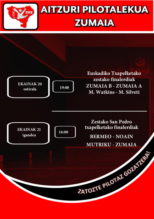 Aste honetako pilota partidak