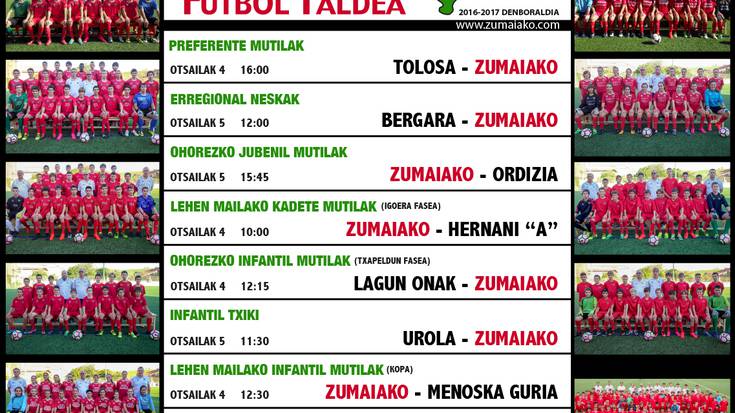 ​Astebukaerako Zumaiko Futbol Taldearen partiduak  