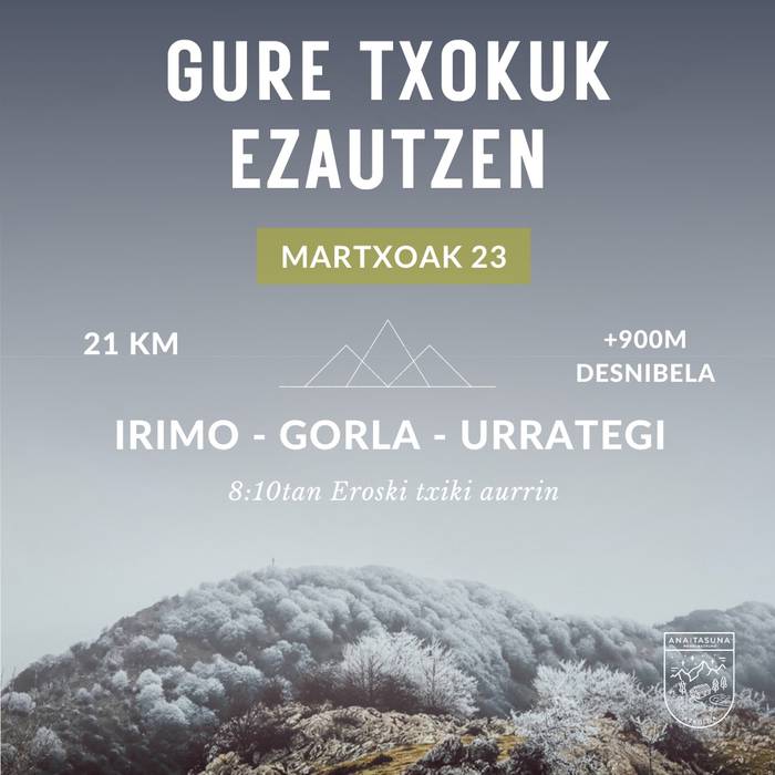 Gure txokoak ezagutzen ekimenaren barruko mendi irteera