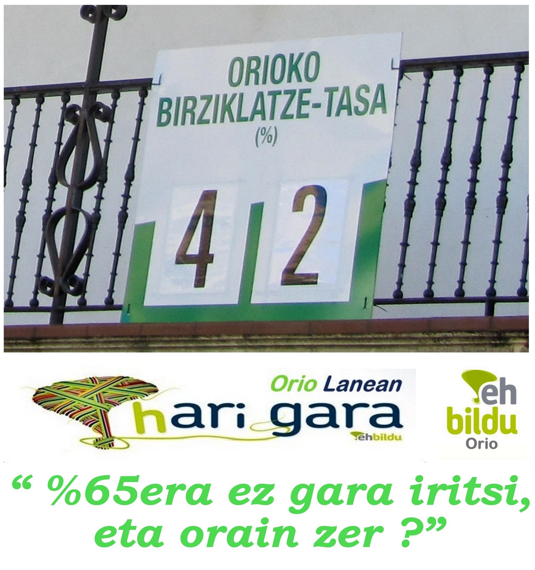 "%65era ez gara iritsi, eta orain zer ?"