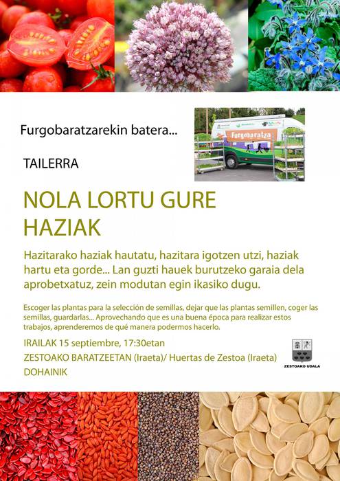 'Nola lortu gure haziak' tailerra emango dute bihar arratsaldean Iraetako Baratze Parkean
