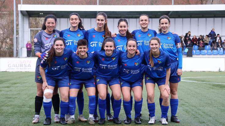 Tolosa CF taldeko emakumeak bigarren, galdetegi azkarrean