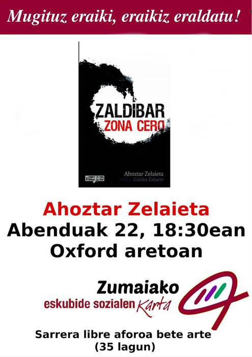 'Zaldibar zona cero' liburuaren aurkezpena