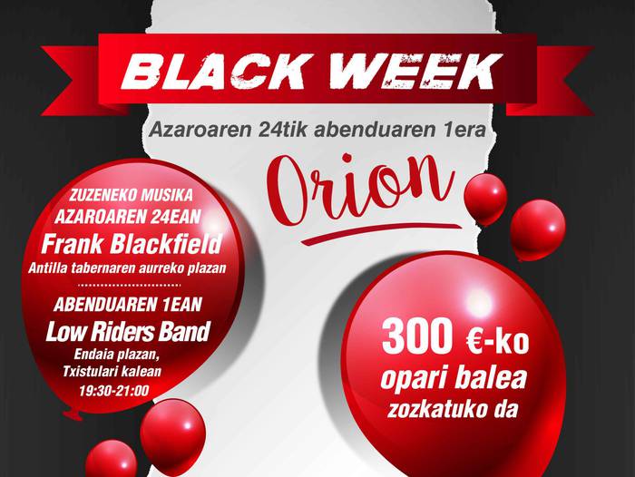 'Black week' kanpaina abiatuko du Orioko Arkupe merkatari elkarteak