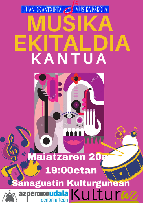 Musika eskolakoen emanaldia: kantua