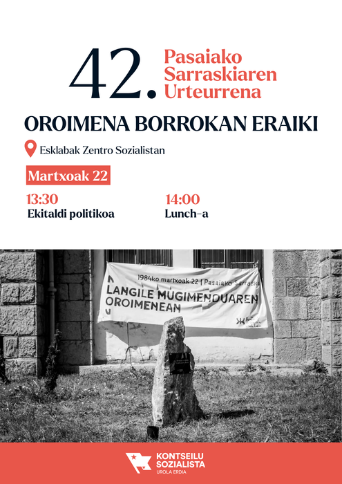 Pasaiako sarraskiaren 42. urteurrena