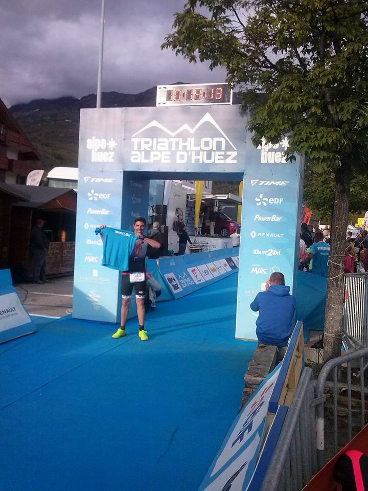  Haritz Uranga 'Ebro' azkoitiarrak, Frantziako Alpe D'Huez distantzia erdiko triatloian hartu zuen parte