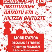 Elkarretaratzea: 'Patronalak eta instituzioek gaixotu eta hiltzen gaituzte'