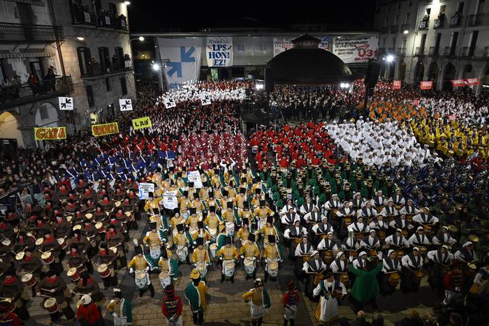 San Sebastian bezperako danborrada bi multzotan banatuko da eta ibilbidea mantenduko du