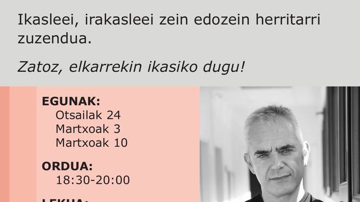 Ikastaroa: 'Euskaraz ganoraz'