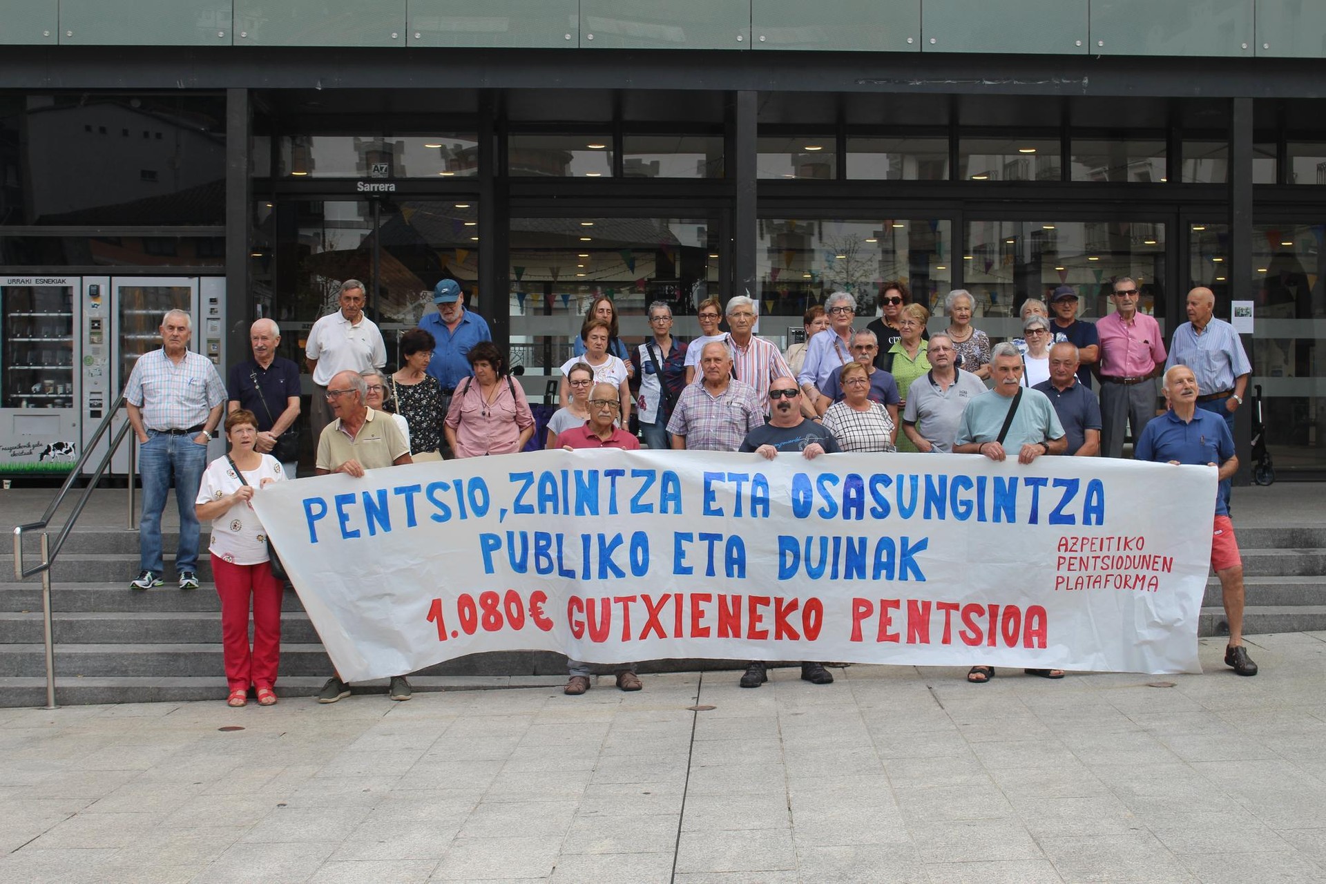 Astelehenean izango da pentsio duinen aldeko ikasturteko azken elkarretaratzea