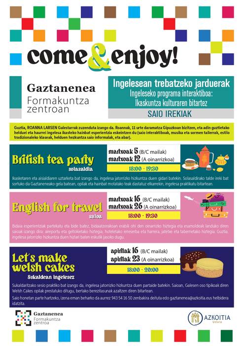 Mintzapraktika ingelesez: 'Let’s make welsh cakes'