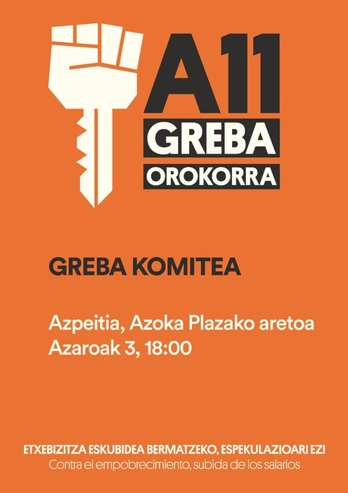 Bilera: greba orokorra antolatzeko komitea