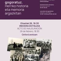 Erakusketa: 'Ez ahazteko gogoratuz. Herriko historia eta memoria argazkitan'