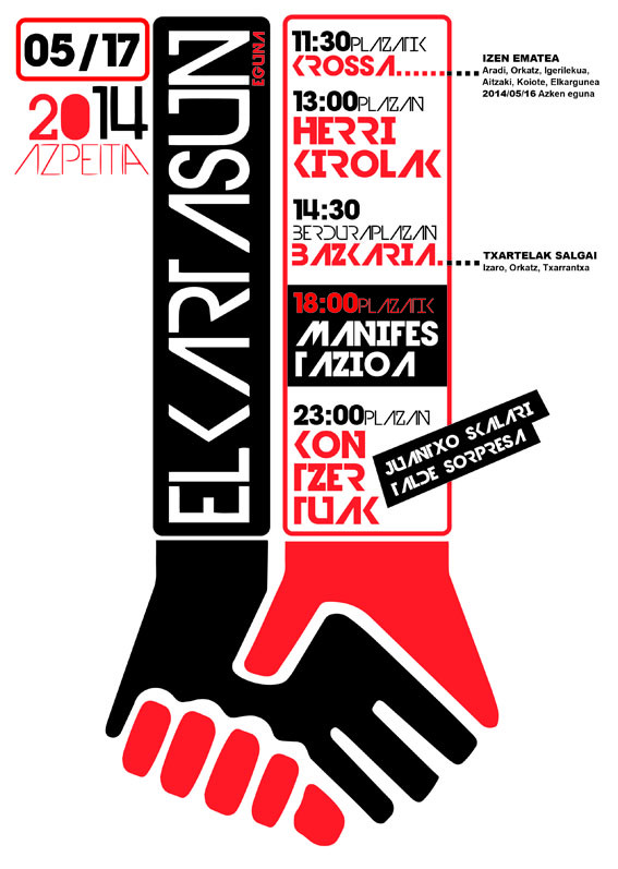 Elkartasun egunerako bost egun besterik ...