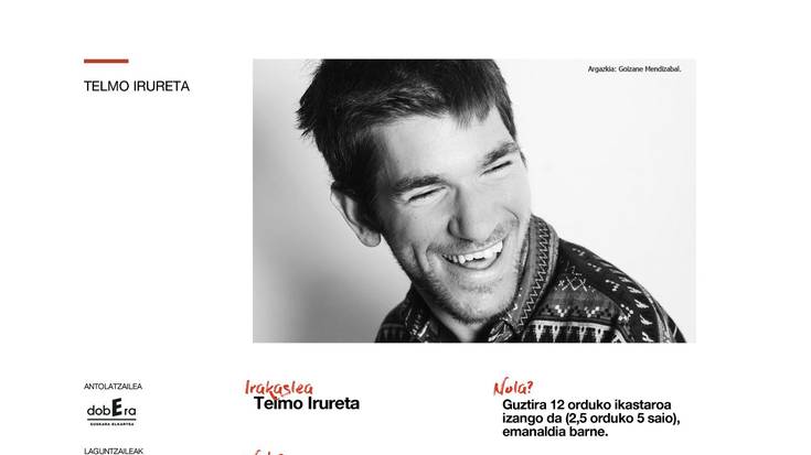 Telmo Iruretak bakarrizketak lantzeko ikastaroa emango du Hernanin