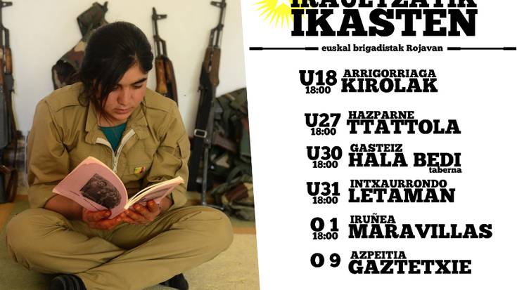 Rojavan izandako  brigadisten esperientziak ezagutuko dituzte bihar Gaztetxean