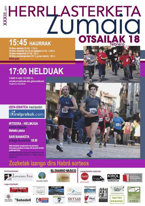 Aldaketa txikiak egingo dira Zumaiako herri lasterketako zirkuituan, paolaldeko obrak direla eta
