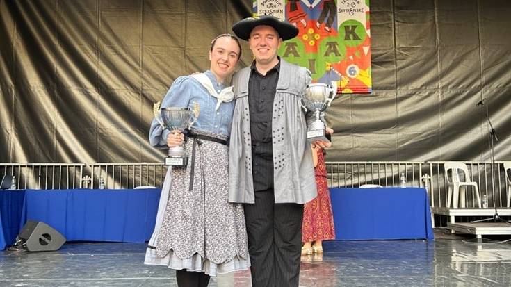 Enegarren txapela lortu dute Donostian German Aranburu eta Jone Arriaran dantzariek