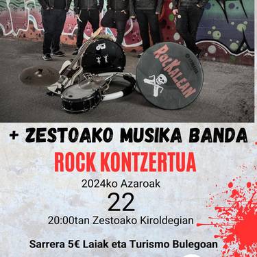 Kontzertua: Rockalean eta Zestoako Musika Banda