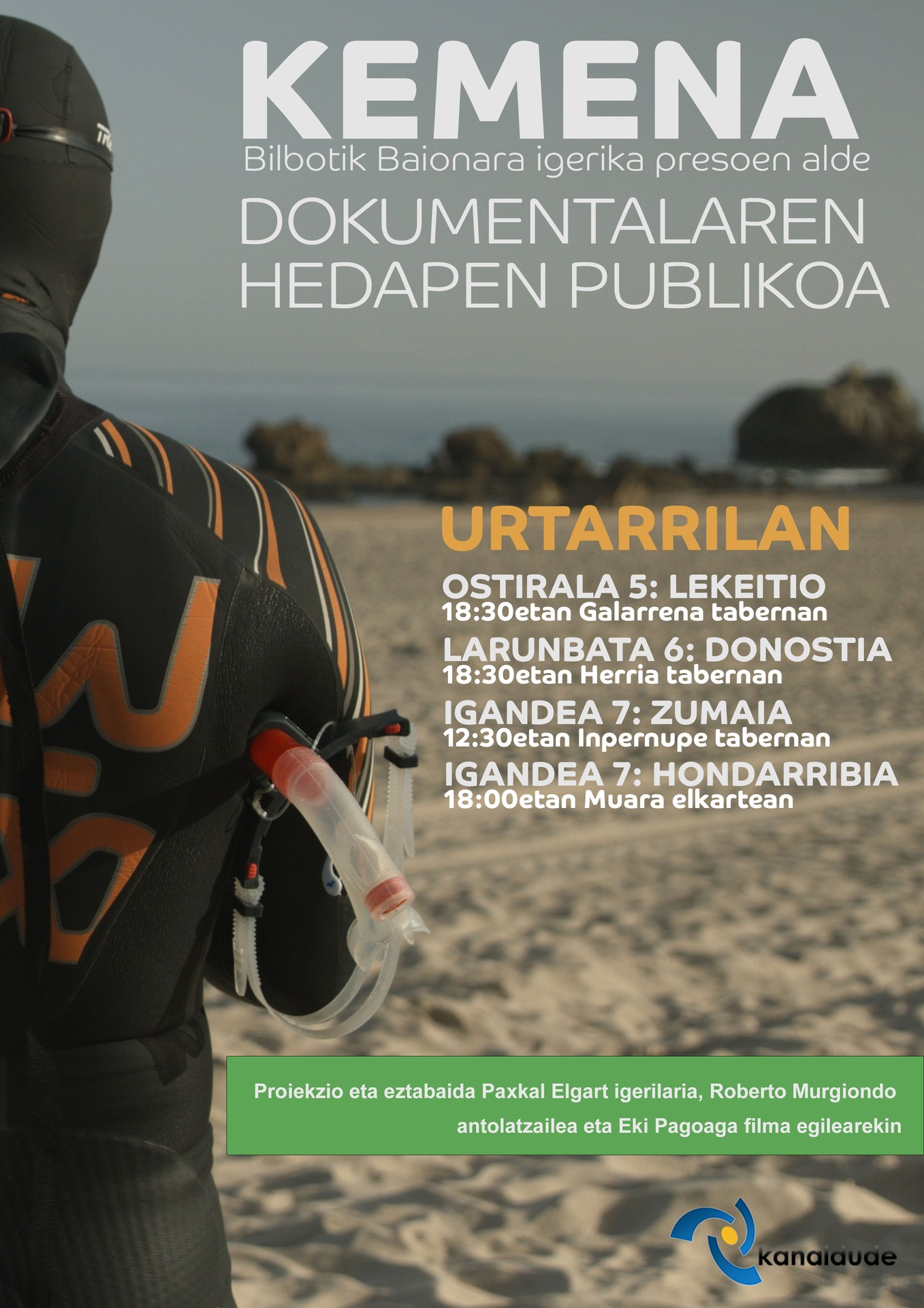 'Kemena' dokumentala igandean Inpernupen