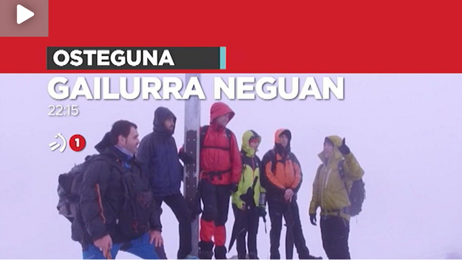 Izarraitz mendilerroa bisitatuko dute ostegunean ETB 1eko 'Gailurra neguan' saioan