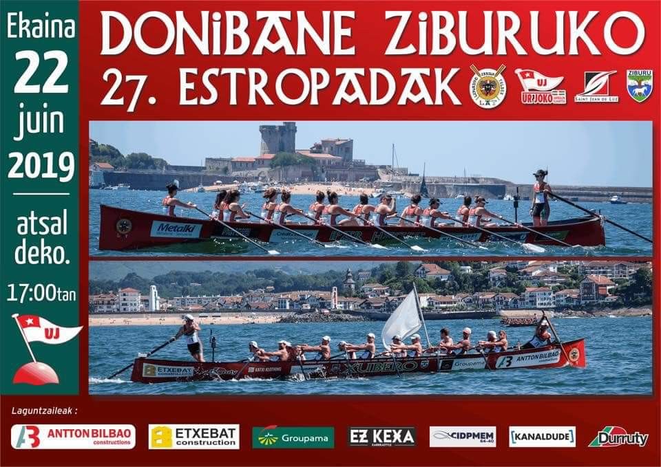Emakumezkoen trainerua bigarren izan da Donibane Ziburuko estropadan