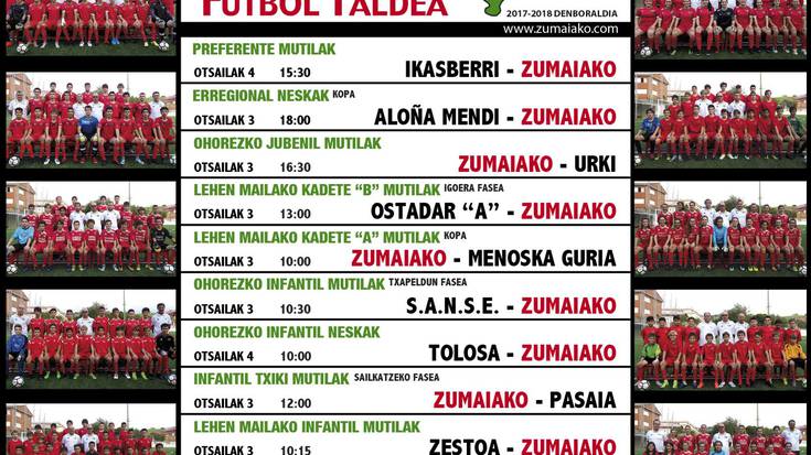 ​Astebukaerako Zumaiko Futbol Taldearen partiduak