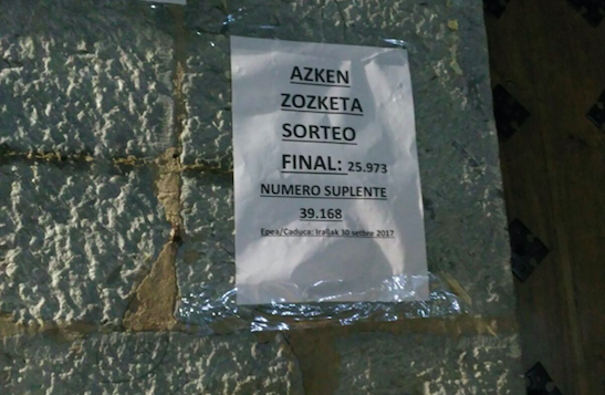 Karitasen tonbolako zenbaki irabazleak