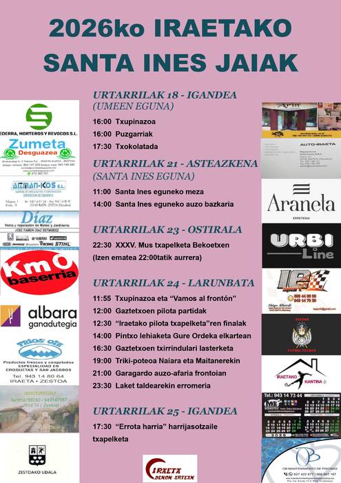 Festak: Iraetako santainesak