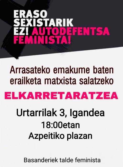 Arrasateko emakume baten hilketa salatzeko elkarretaratzea