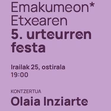 Emakumeon Etxearen urteurren festa