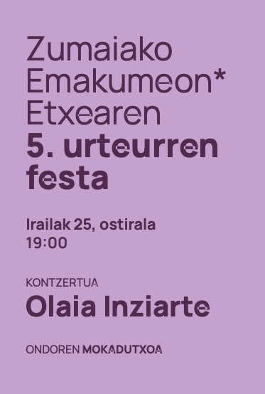 Emakumeon Etxearen urteurren festa