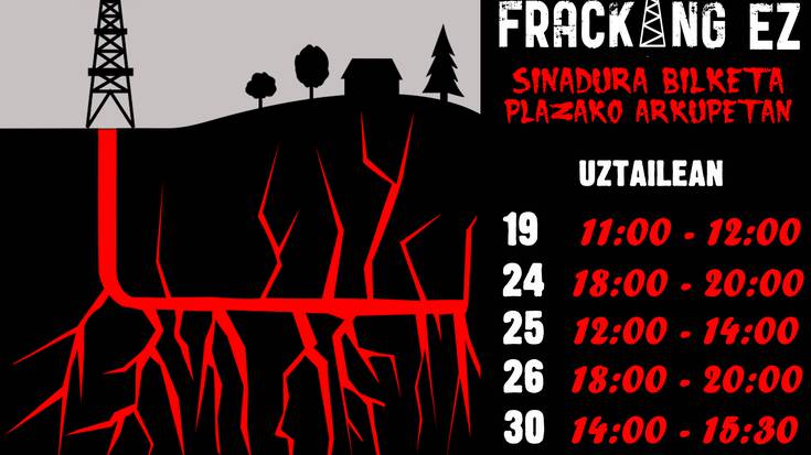 Herriko plazan Fracking-aren aurka sinatzeko ...