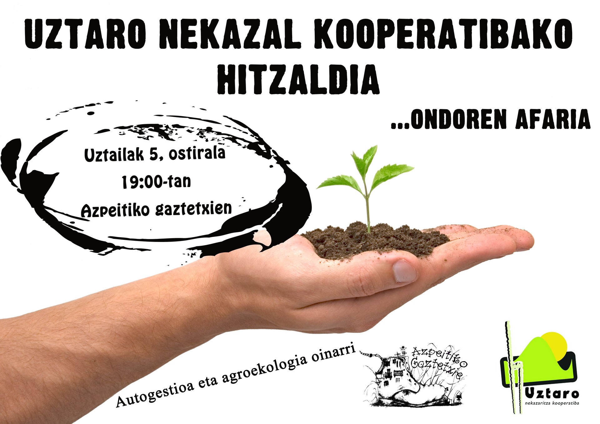 Uztaro Nekazal Kooperatibako kideen hitzaldia bihar, gaztextean