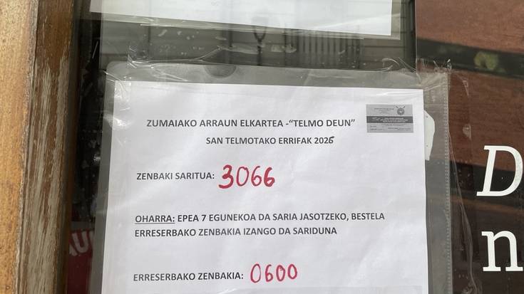 3066 da Zumaiako Arraun Elkarteak egin duen zozketaren zenbaki sariduna